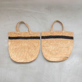 AMPIANA Line tote bag L ブラック［期間限定販売］