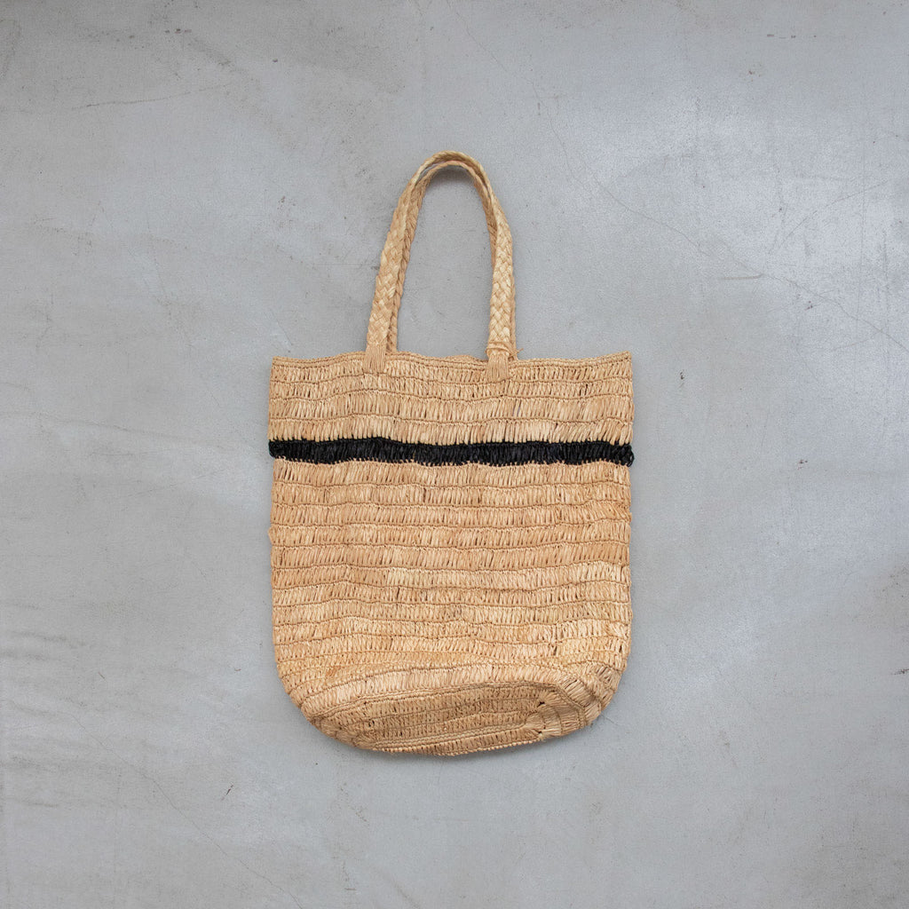 AMPIANA Line tote bag M ブラック［期間限定販売］