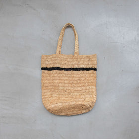 AMPIANA Line tote bag M ブラック［期間限定販売］