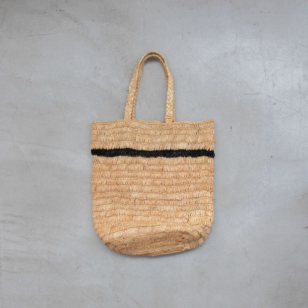 AMPIANA Line tote bag M ブラック［期間限定販売］