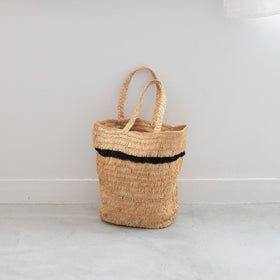 AMPIANA Line tote bag M ブラック［期間限定販売］