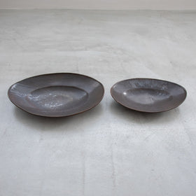 林拓児 黒釉 楕円皿［期間限定販売］