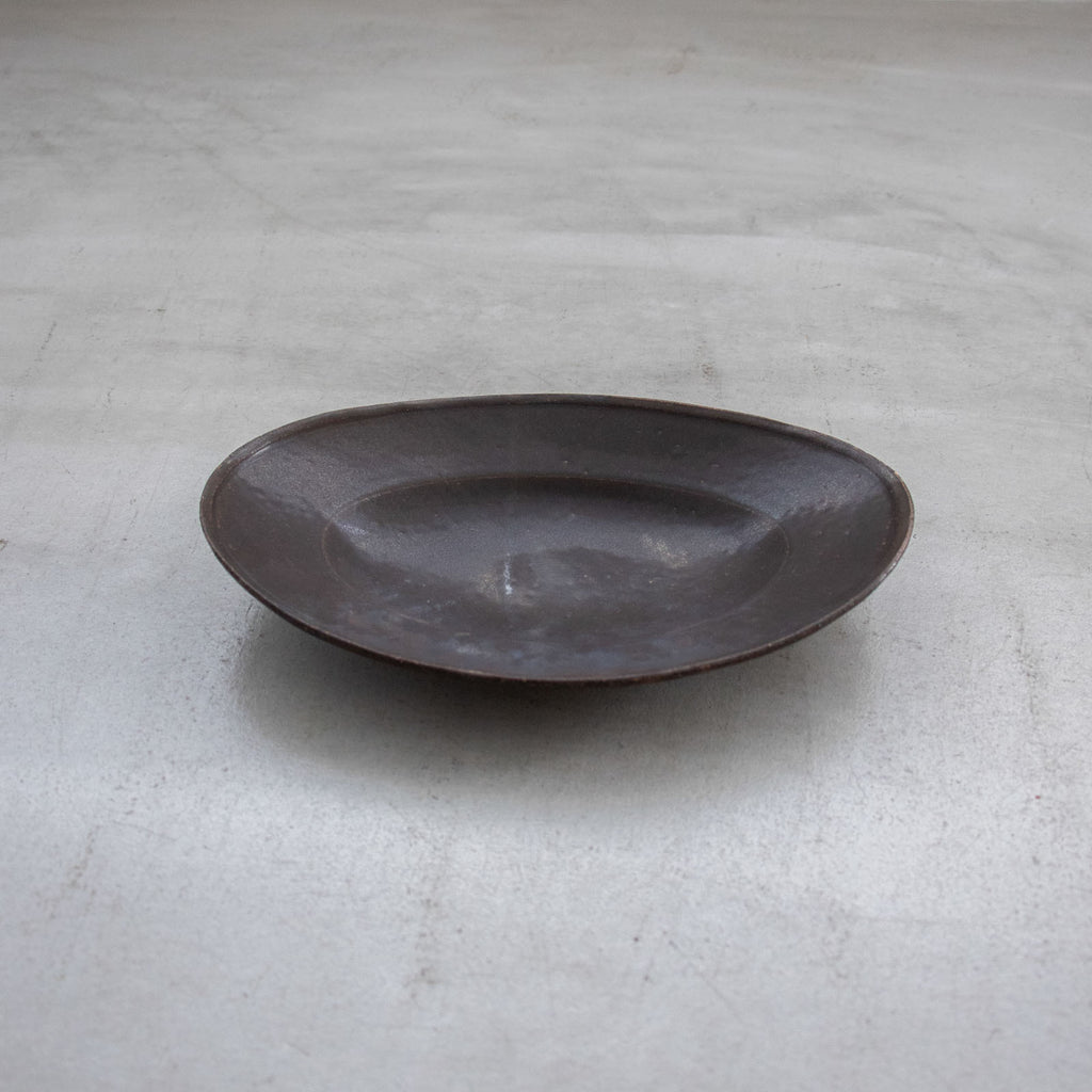 林拓児 黒釉 楕円皿［期間限定販売］