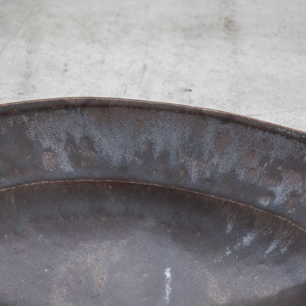 林拓児 黒釉 楕円皿［期間限定販売］