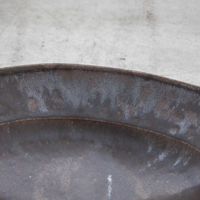 林拓児 黒釉 楕円皿［期間限定販売］