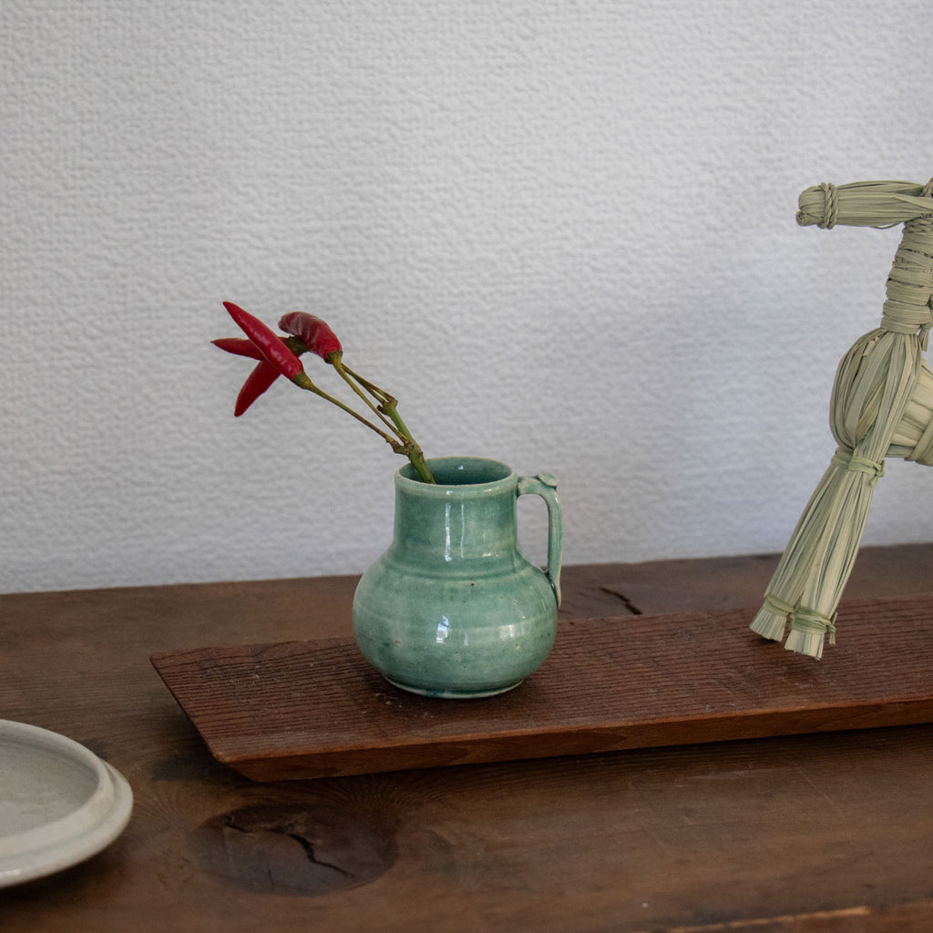 林拓児 緑釉 一輪挿し［期間限定販売］