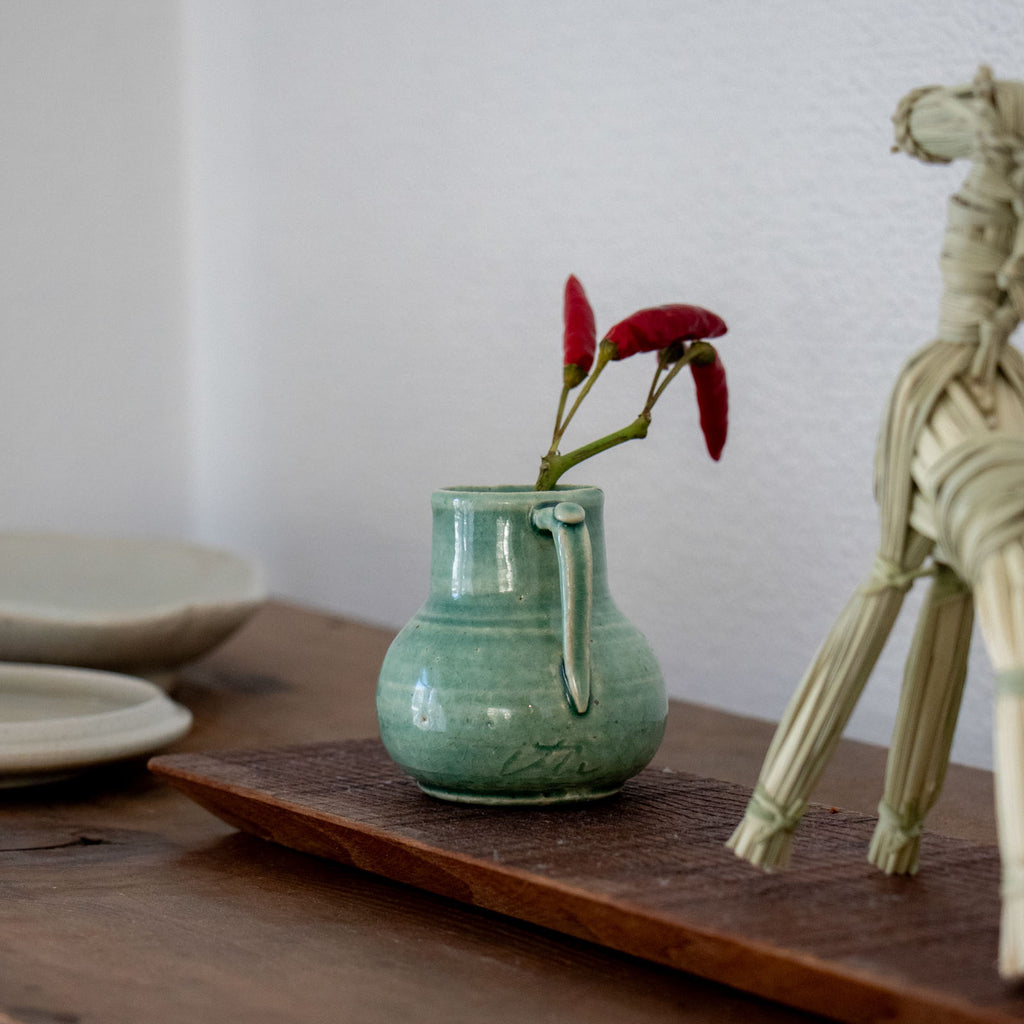 林拓児 緑釉 一輪挿し［期間限定販売］