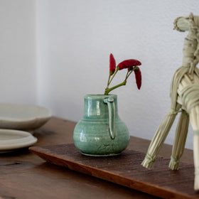 林拓児 緑釉 一輪挿し［期間限定販売］