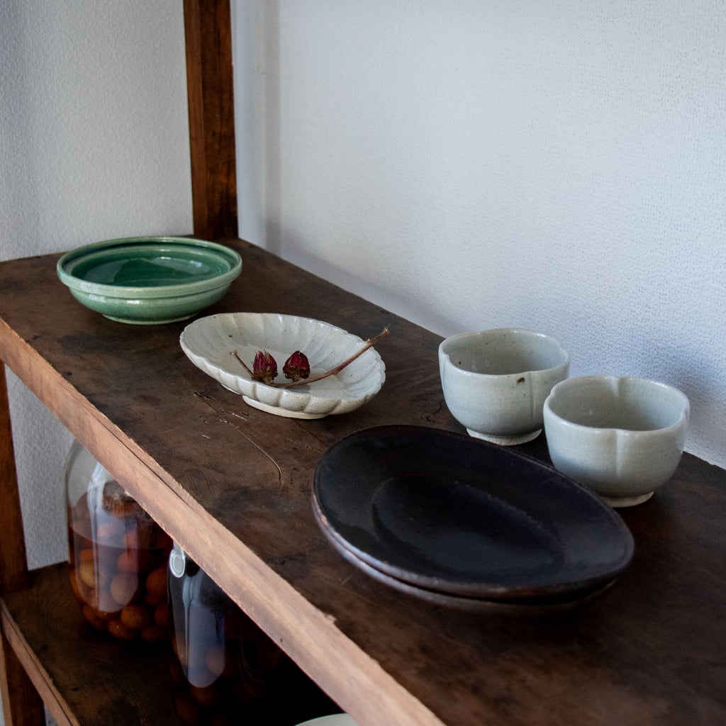 林拓児 黒釉 楕円皿［期間限定販売］