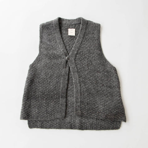 PUENTE Rueca 手紡ぎ鹿の子編みベスト［期間限定販売］