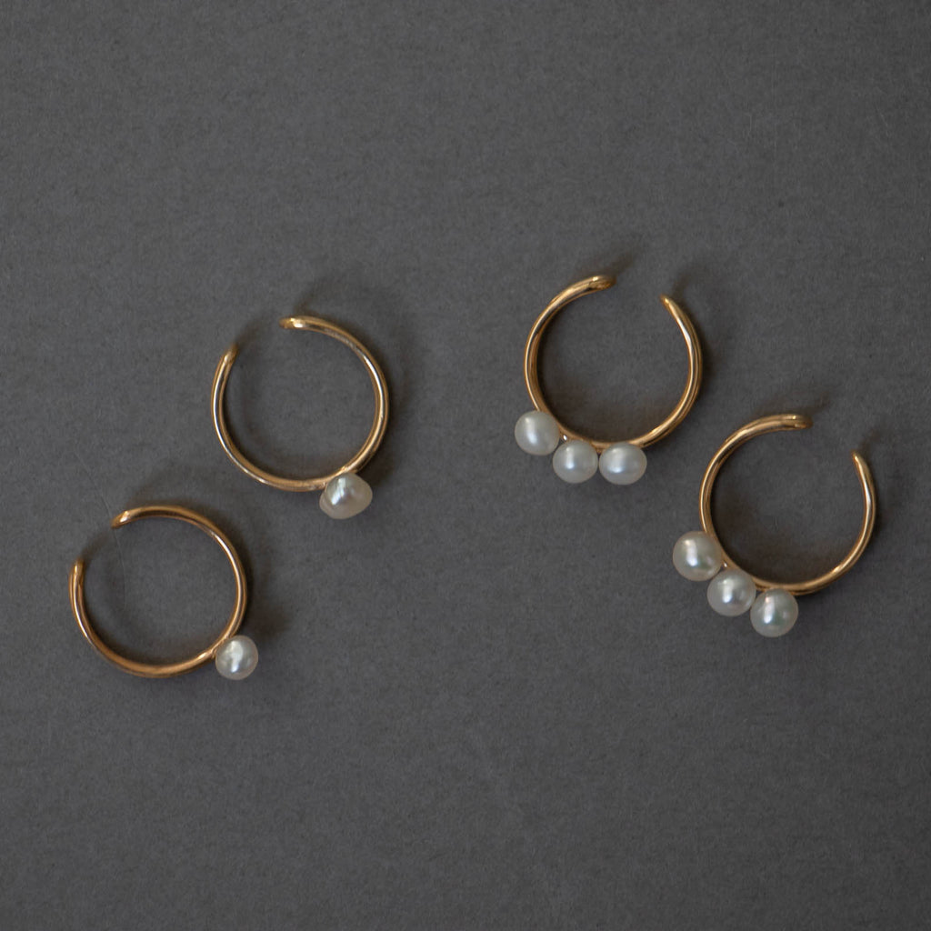 神保真珠商店 1珠イヤカフ VINTAGE 無核（K10）［期間限定販売］