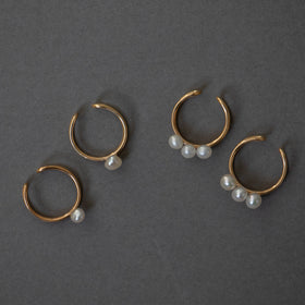 神保真珠商店 1珠イヤカフ VINTAGE 無核（K10）［期間限定販売］