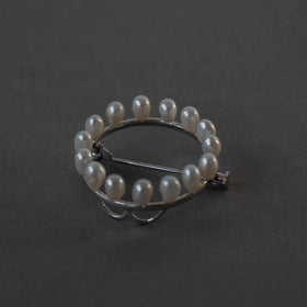 神保真珠商店 ブローチ  サークル L VINTAGE 無核 (SILVER)［期間限定販売］