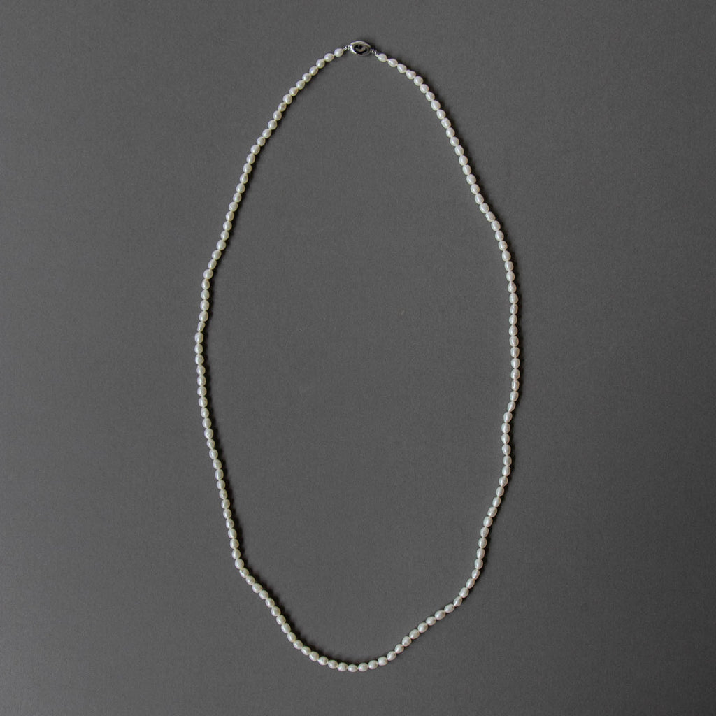 神保真珠商店 連ロングネックレス VINTAGE 無核 (SILVER)［期間限定販売］