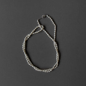 神保真珠商店 連ロングネックレス VINTAGE 無核 (SILVER)［期間限定販売］