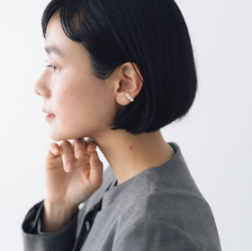 神保真珠商店 3珠イヤカフ VINTAGE 無核（K10）［期間限定販売］