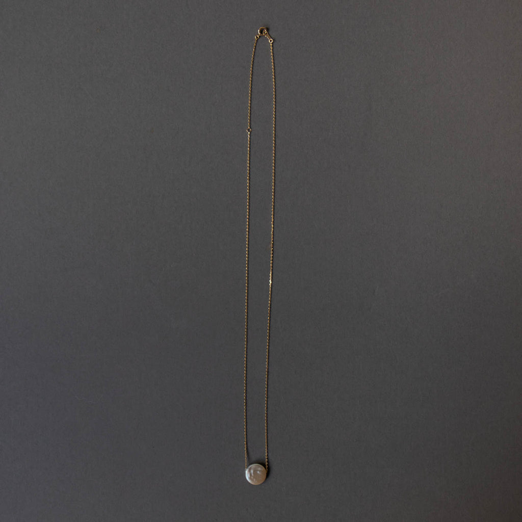 神保真珠商店 ボタン珠ネックレス 近江八幡 有核（K10 50cm）［期間限定販売］