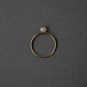 神保真珠商店 1珠リング（丸線）VINTAGE 無核（K10）［期間限定販売］