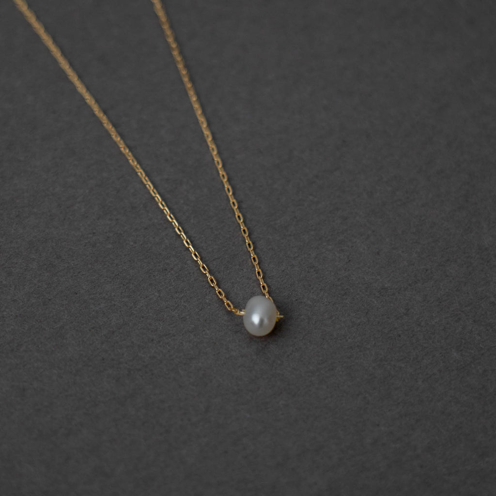 神保真珠商店 1珠貫通ネックレス VINTAGE 無核（K10 40cm）［期間限定販売］