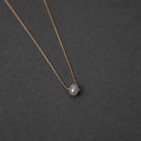 神保真珠商店 1珠貫通ネックレス VINTAGE 無核（K10 40cm）［期間限定販売］