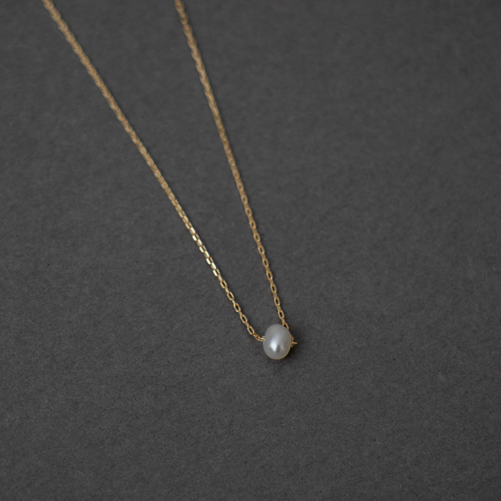 神保真珠商店 1珠貫通ネックレス VINTAGE 無核（K10 40cm）［期間限定販売］