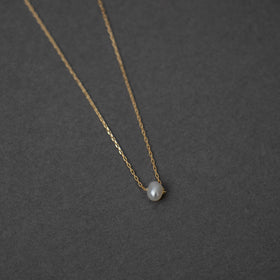 神保真珠商店 1珠貫通ネックレス VINTAGE 無核（K10 40cm）［期間限定販売］