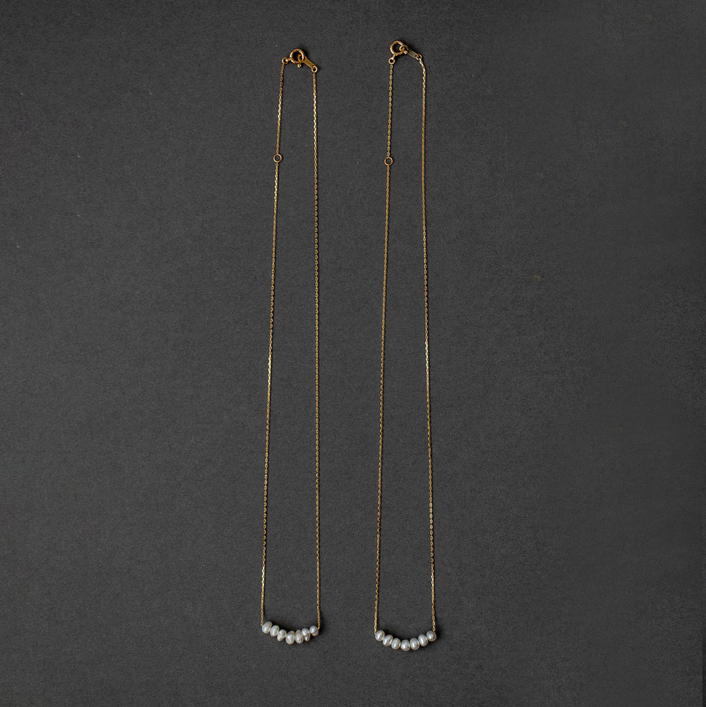 神保真珠商店 7珠ネックレス VINTAGE 無核（K10 40cm）［期間限定販売］