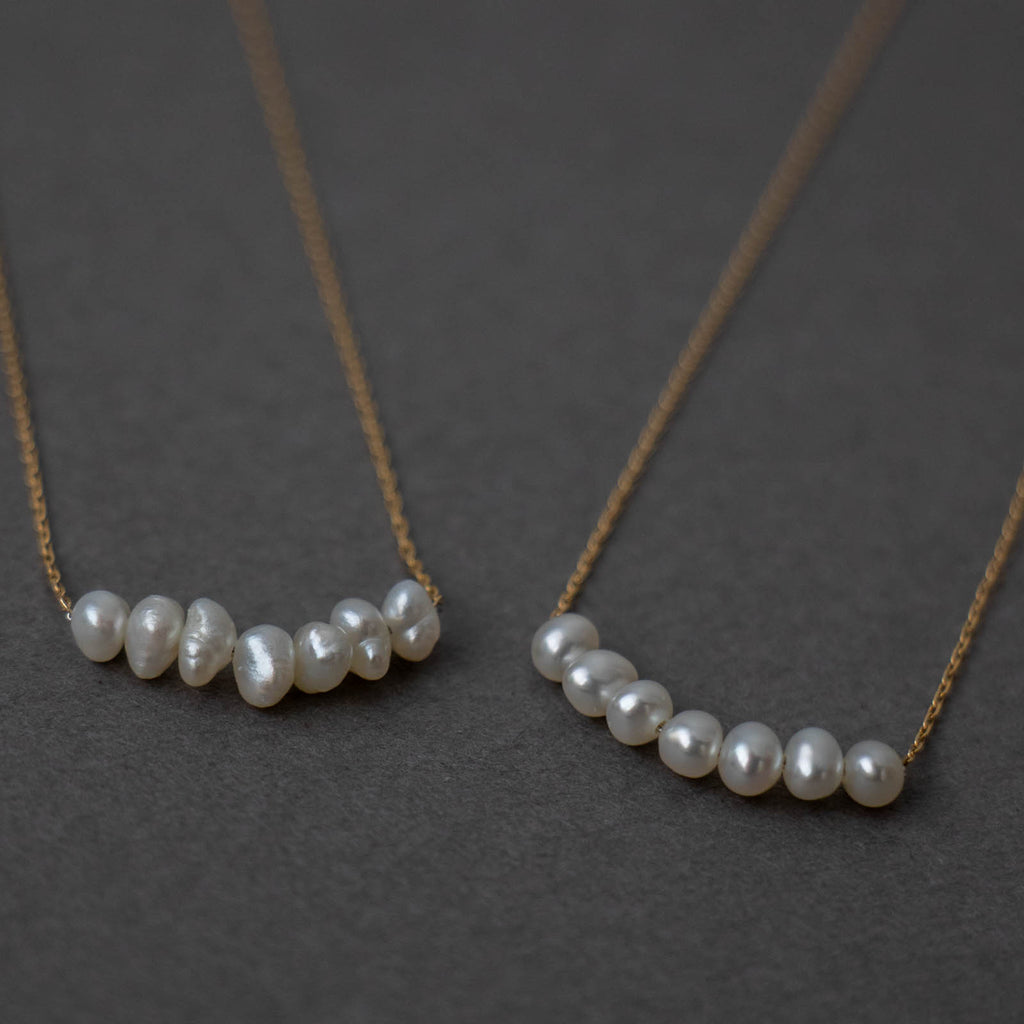 神保真珠商店 7珠ネックレス VINTAGE 無核（K10 40cm）［期間限定販売］