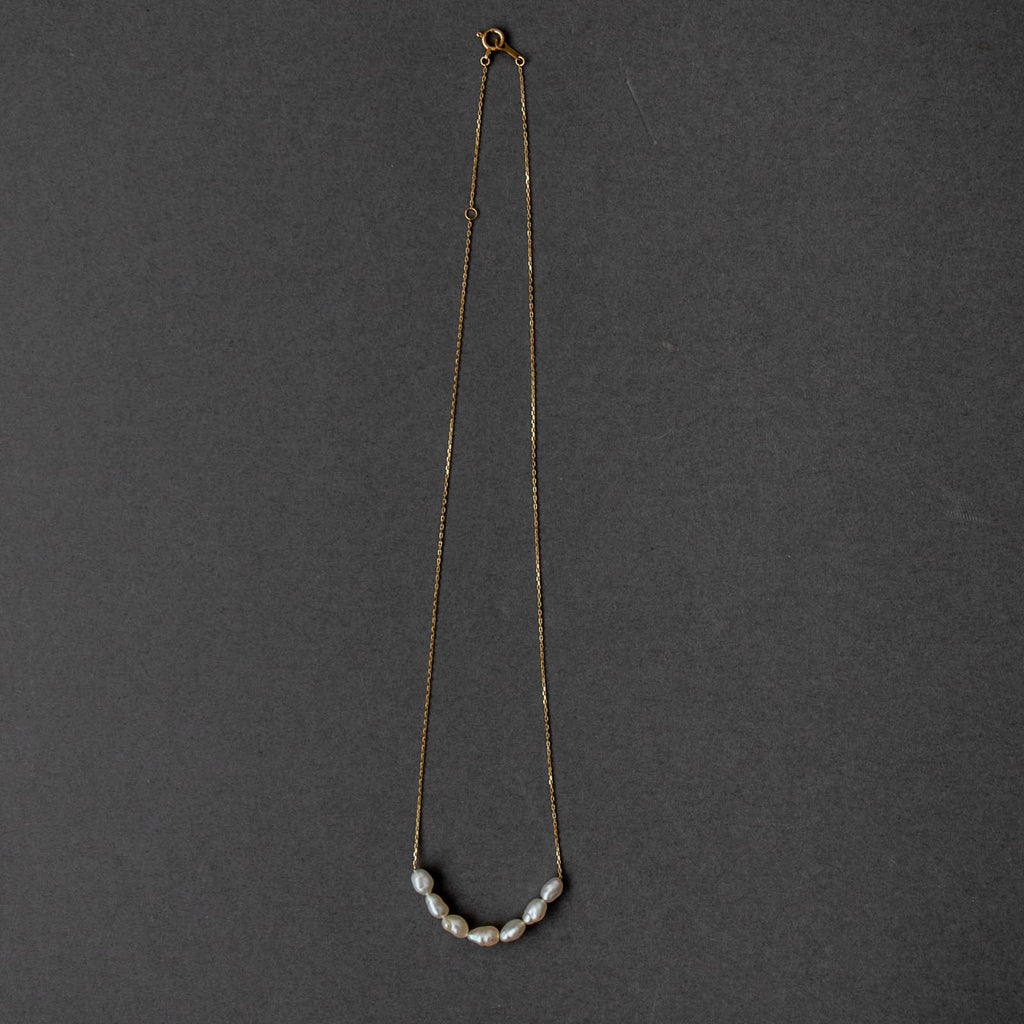 神保真珠商店 7珠ネックレス VINTAGE 無核（K10 40cm）［期間限定販売］