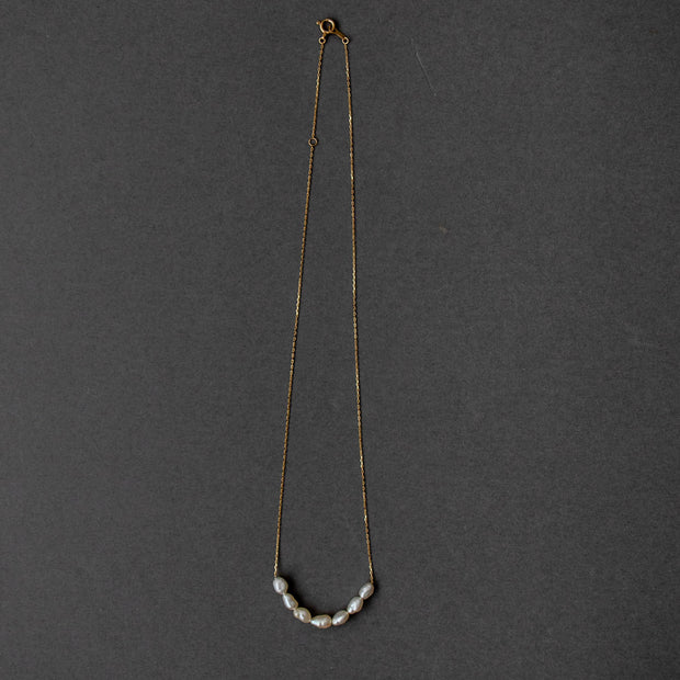 神保真珠商店 7珠ネックレス VINTAGE 無核（K10 40cm）［期間限定販売］