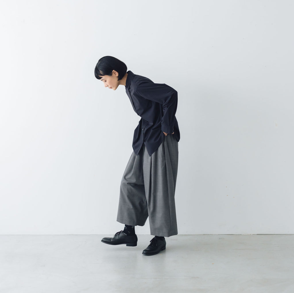 atelier naruse FORMAL コットン丸衿シャツ［期間限定販売］