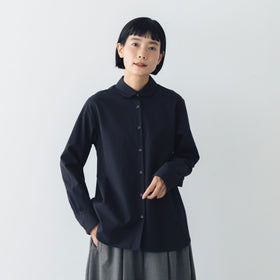 atelier naruse FORMAL コットン丸衿シャツ［期間限定販売］