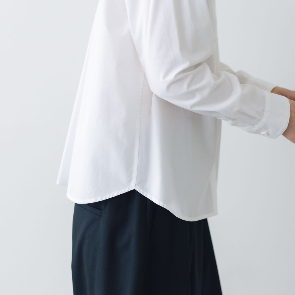 atelier naruse FORMAL コットン丸衿シャツ［期間限定販売］