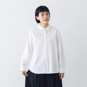atelier naruse FORMAL コットン丸衿シャツ［期間限定販売］