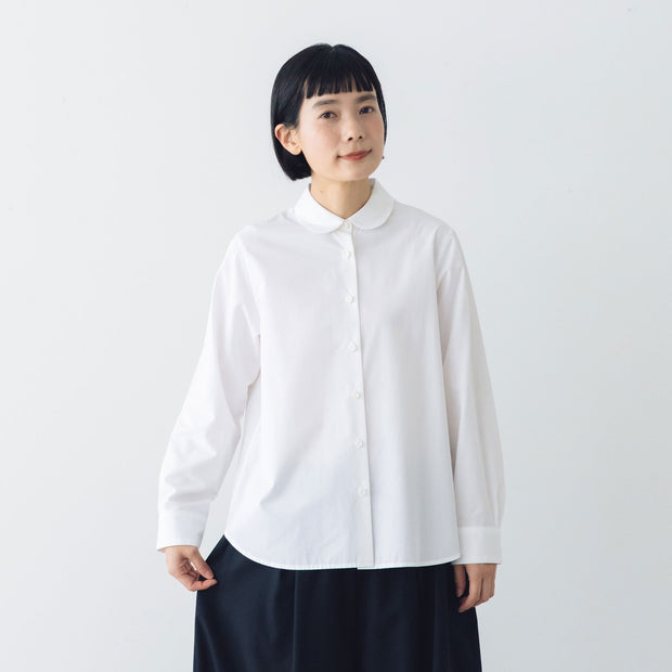 atelier naruse FORMAL コットン丸衿シャツ［期間限定販売］