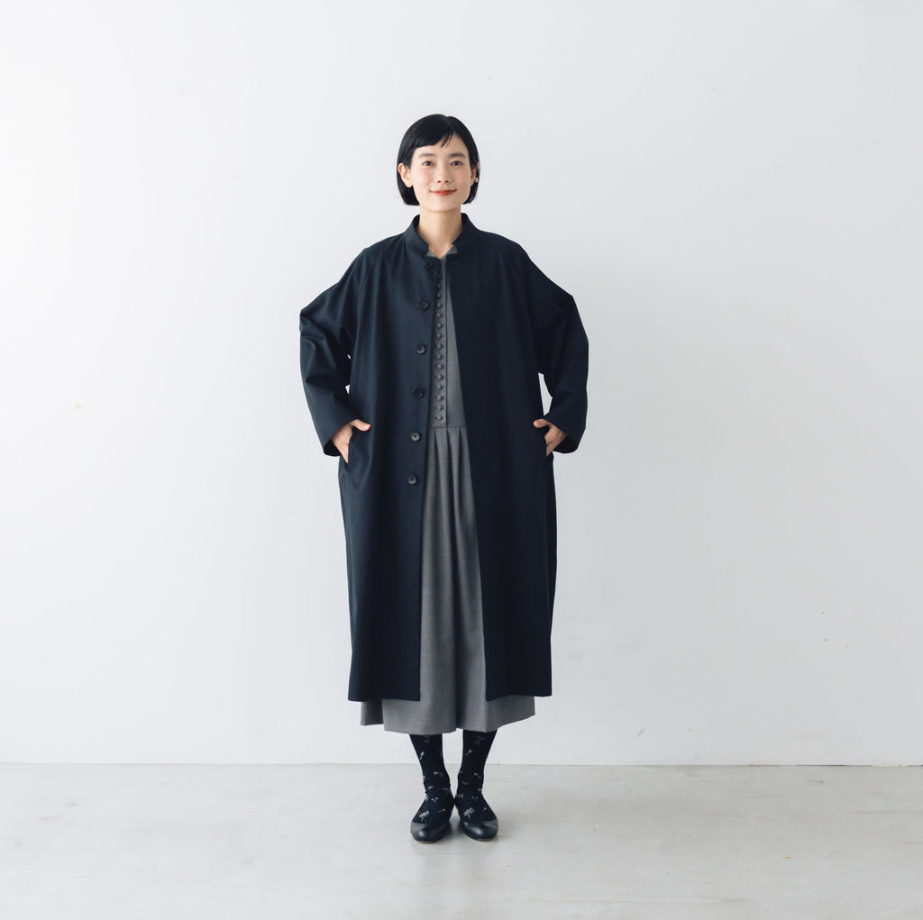 atelier naruse FORMAL コットンスタンドカラーコート［期間限定販売］
