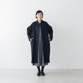 atelier naruse FORMAL コットンスタンドカラーコート［期間限定販売］