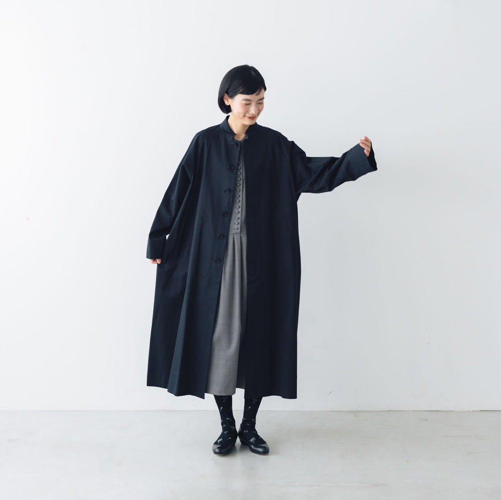 atelier naruse FORMAL コットンスタンドカラーコート［期間限定販売］