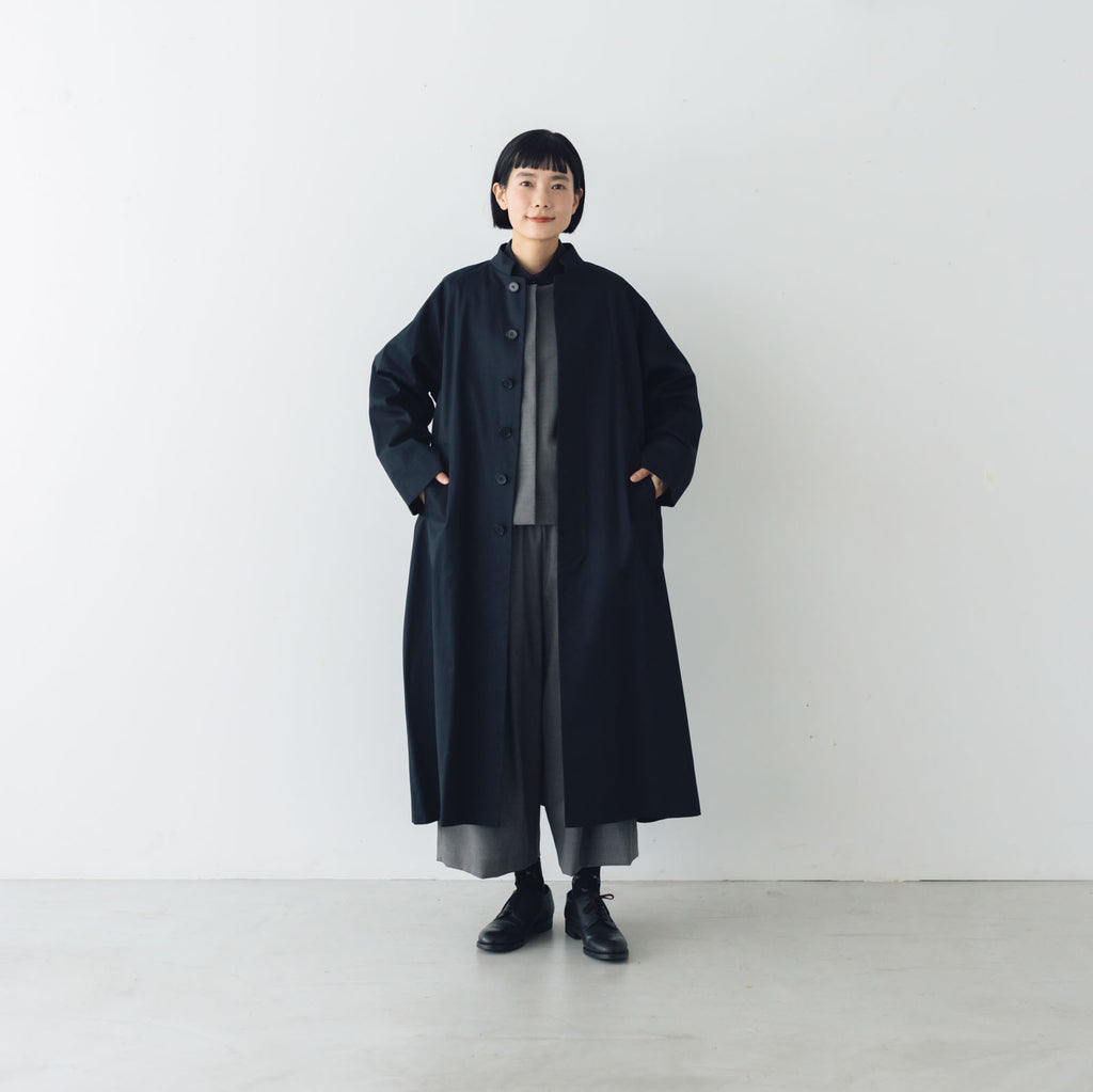 atelier naruse FORMAL コットンスタンドカラーコート［期間限定販売］