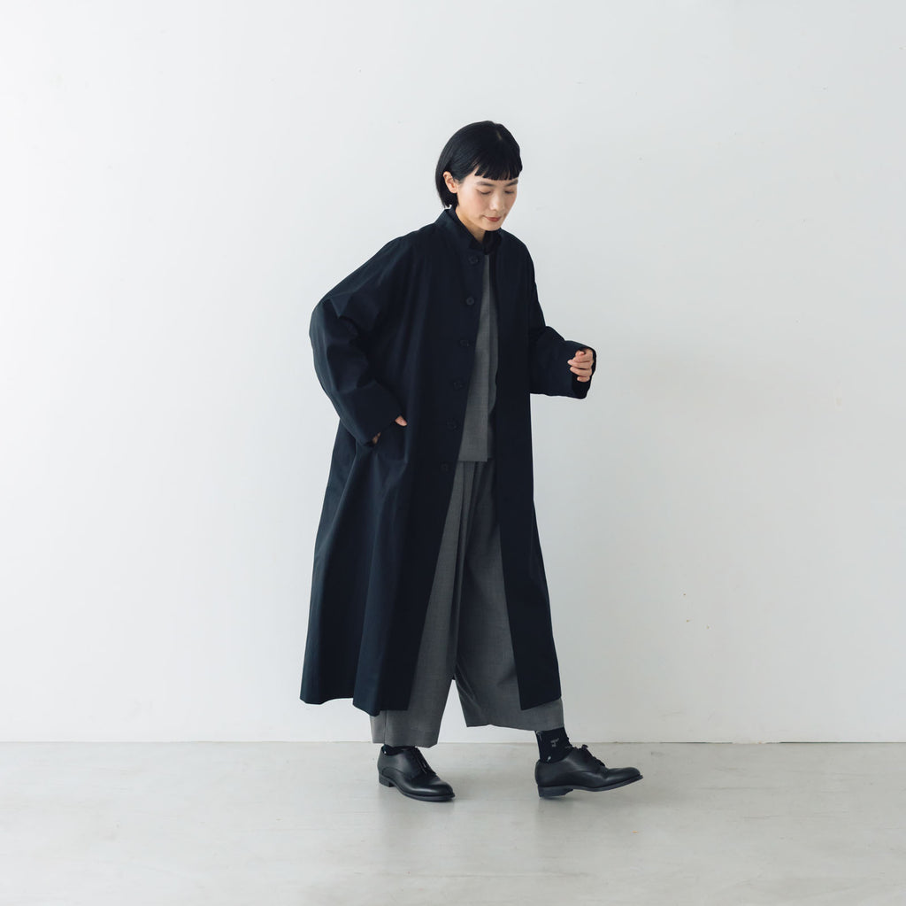 atelier naruse FORMAL コットンスタンドカラーコート［期間限定販売］