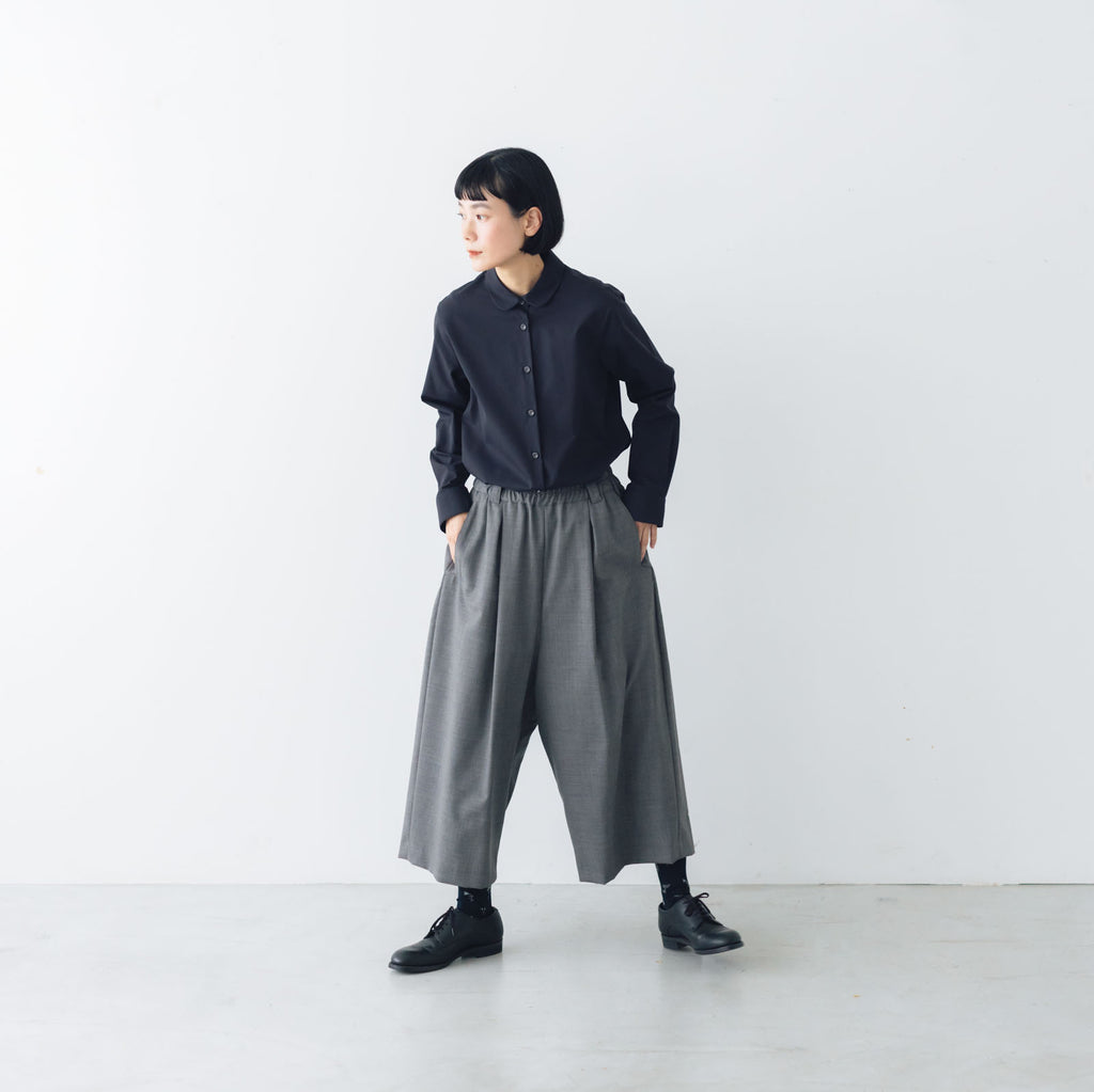 atelier naruse FORMAL コットン丸衿シャツ［期間限定販売］