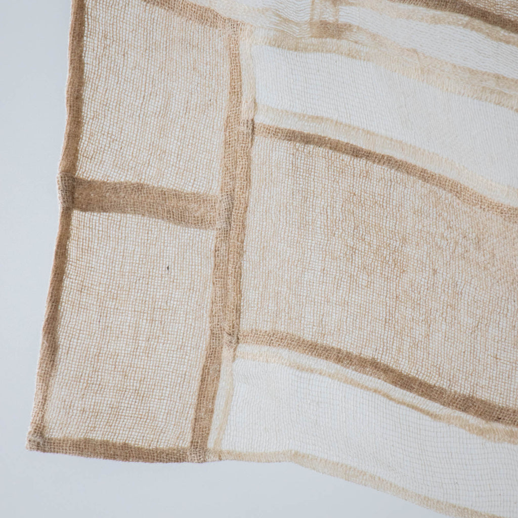 絲室 クロス 小 66角 シルク／ブラウン［期間限定販売］