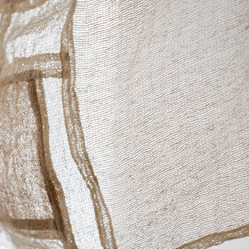 絲室 クロス 小 66角 シルク／ブラウン［期間限定販売］