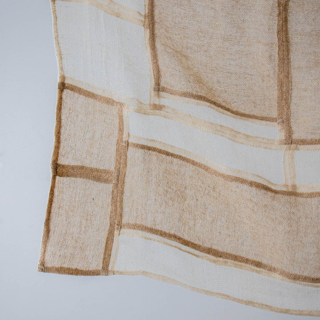 絲室 クロス 小 66角 シルク／ブラウン［期間限定販売］