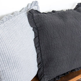 8182 ストライプイブルフリルクッションカバー［期間限定販売］