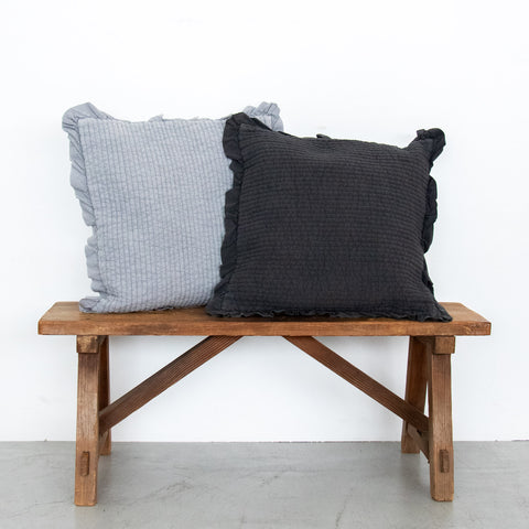 8182 ストライプイブルフリルクッションカバー［期間限定販売］