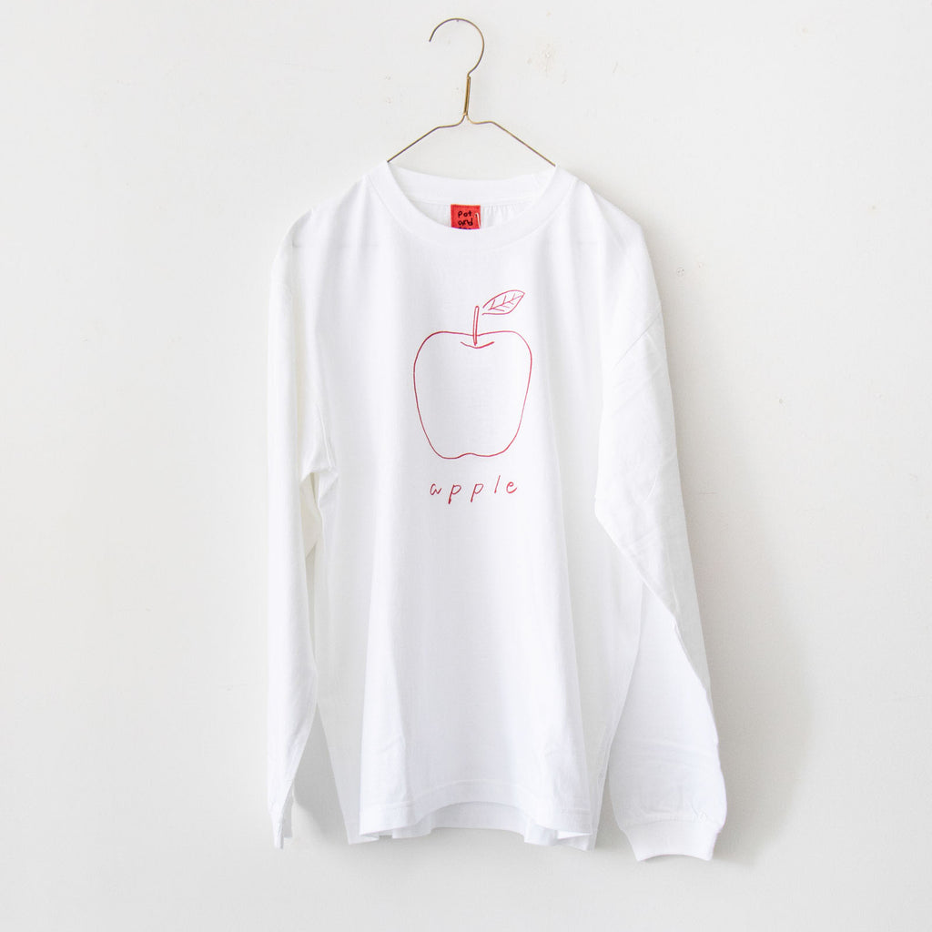 pot and tea アップル長袖Tシャツ［期間限定販売］
