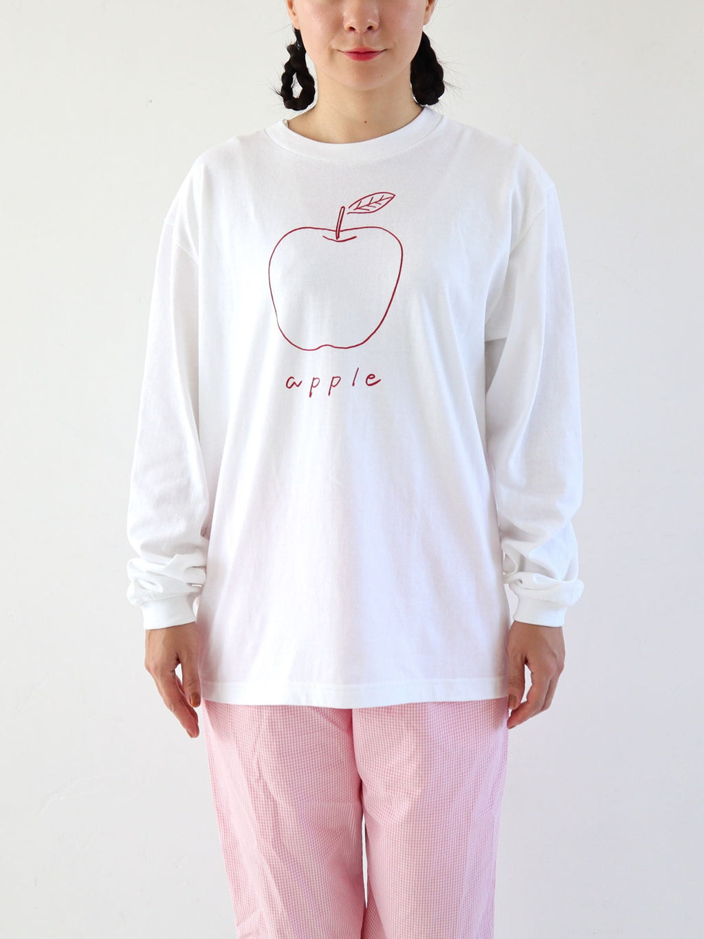 pot and tea アップル長袖Tシャツ［期間限定販売］