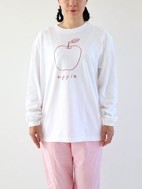 pot and tea アップル長袖Tシャツ［期間限定販売］