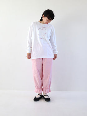 pot and tea アップル長袖Tシャツ［期間限定販売］